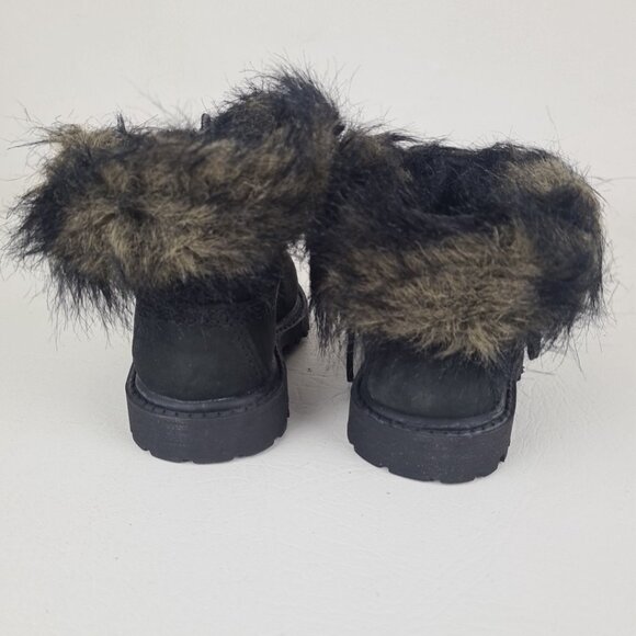 Timberland Roll Top Snorkel Toddler's Boots Black Nubuck - Picture 6 of 9